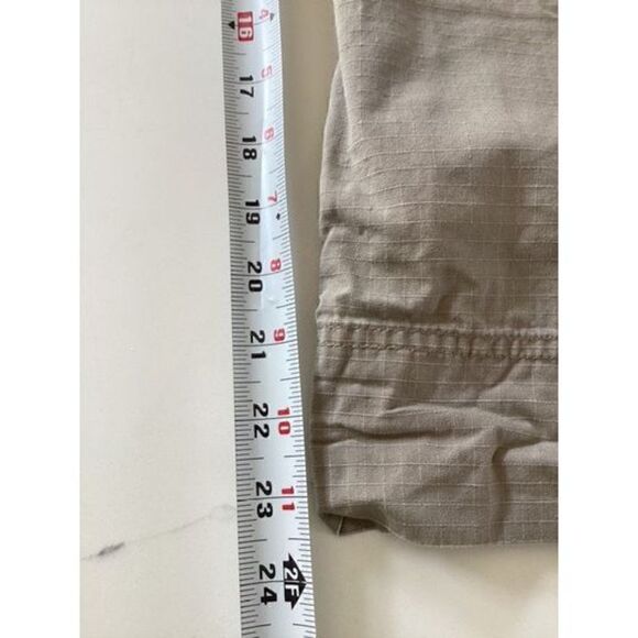 The North Face Womens Ripstop Khaki Pants Sz 10 Capri Roll Tab Hem Hiking - Picture 5 of 6